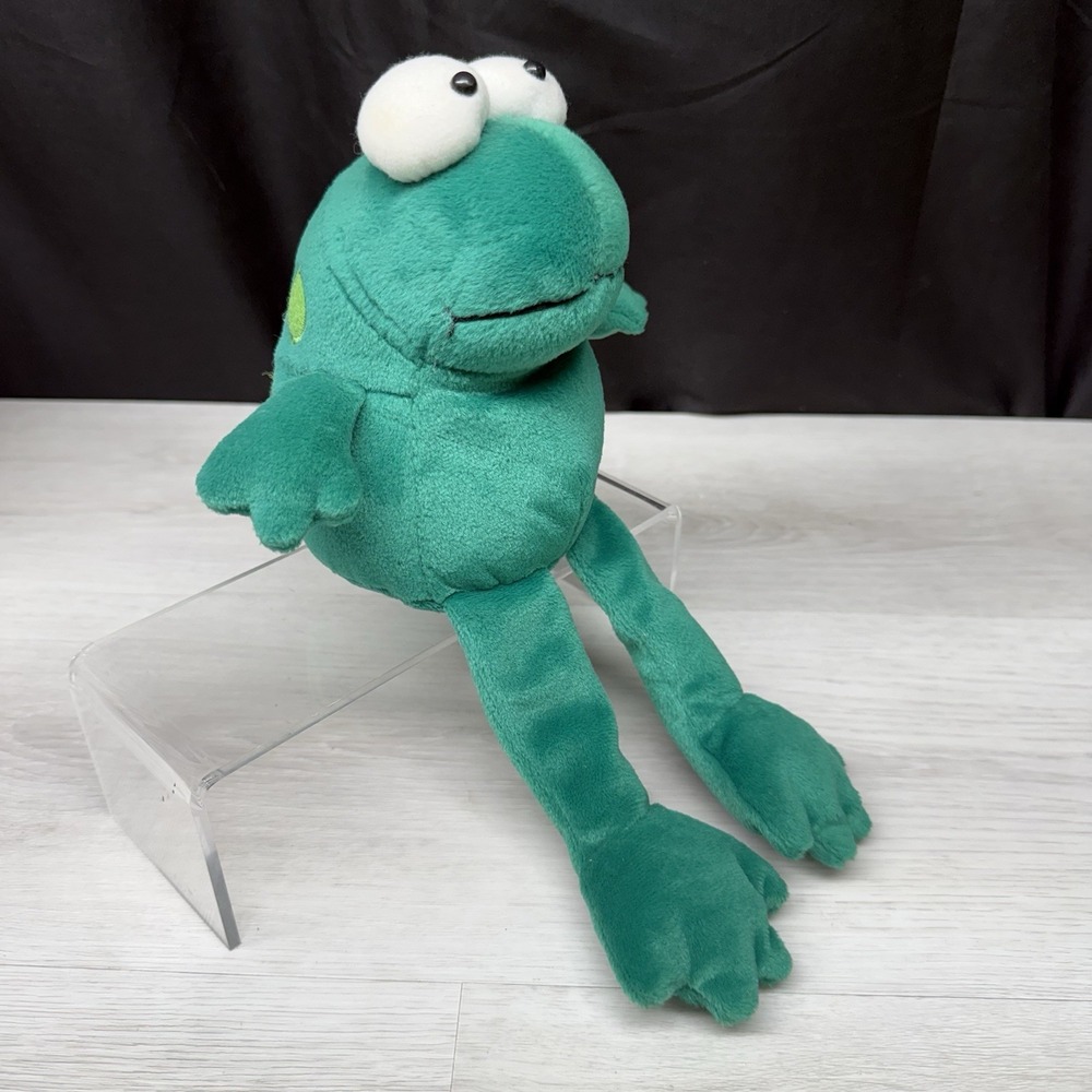 House Of Lloyd Mr Toad Jangles Green Frog Plush Stuffed Animal 11 inch Rare 1994